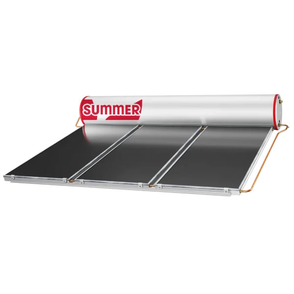 Summer CX Solar Water Heater 450 CX (450 Liter Capacity) – A durable and efficient entry-level solar water heating solution. Features matte black aluminum panels, marine-grade stainless steel tank, and built-in booster heating. Optimized insulation, safety mechanisms, and direct heating ensure reliable performance. ISO9001 and SIRIM certified.