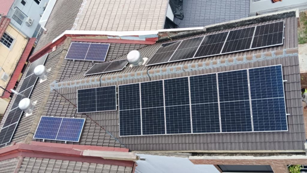 Solar PV Modules On Top Of Roof