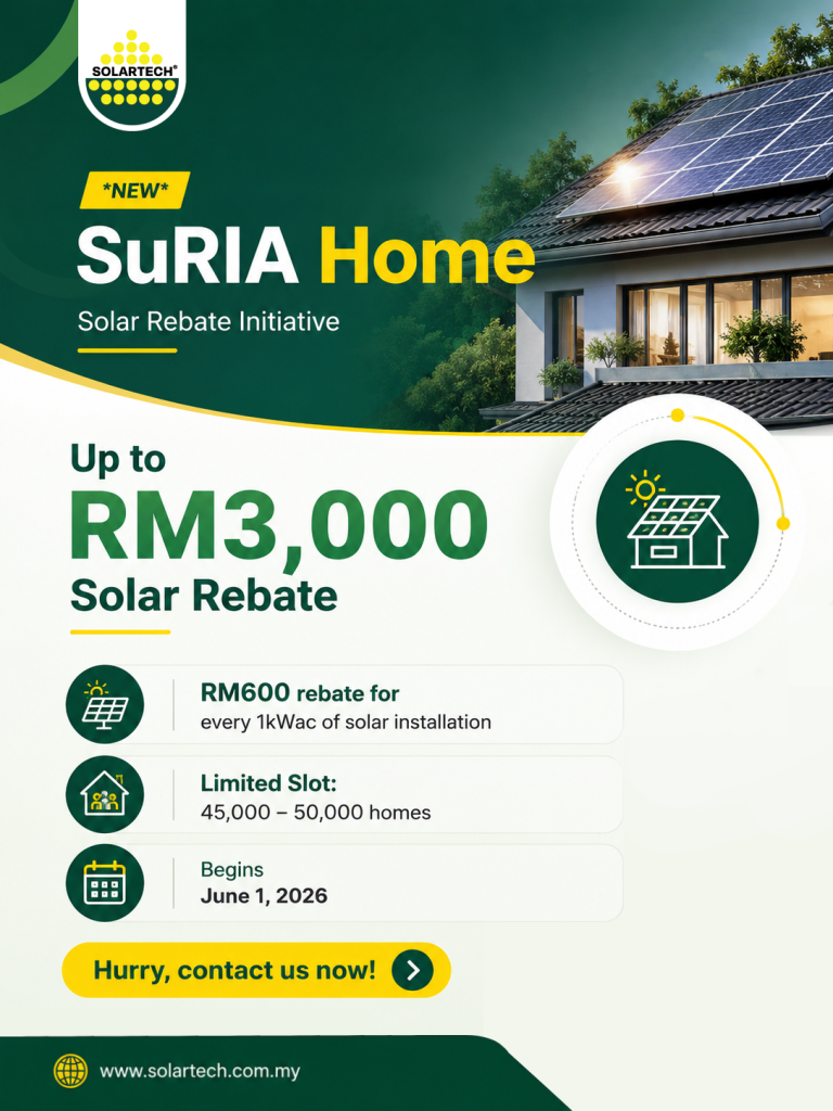 Solartech Suria Homes Rebate Poster
